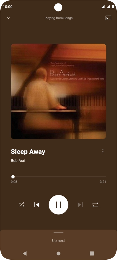 Press arrow right to go to the next audio file.