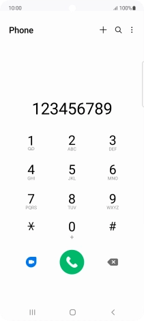 Key in the required number and press the call icon.
