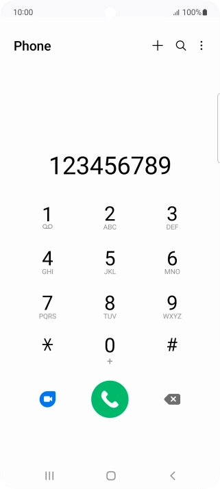 Key in the required number and press the call icon.