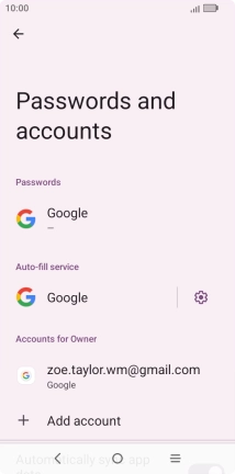 Press Add account. Press Add account.