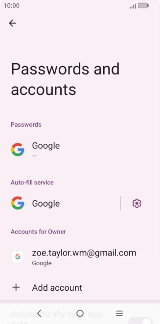 Press Add account. Press Add account.