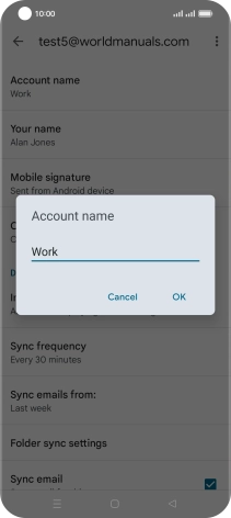 Press OK and key in the required name.