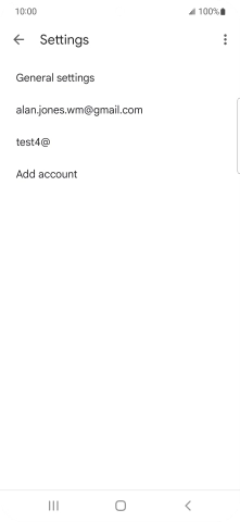 Press the required email account. Press the required email account.