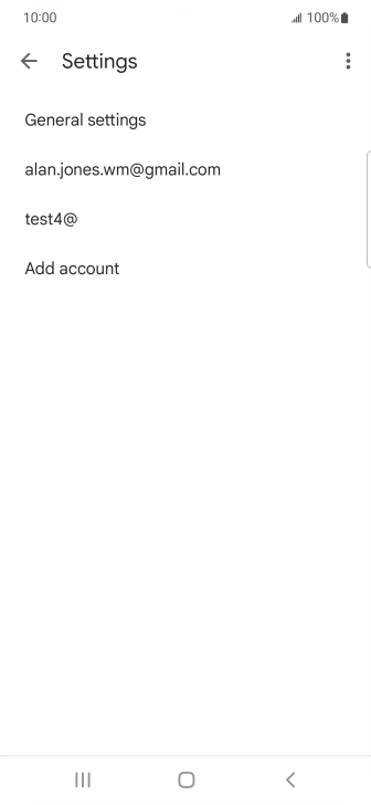 Press the required email account. Press the required email account.