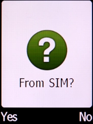 Press the Left selection key.