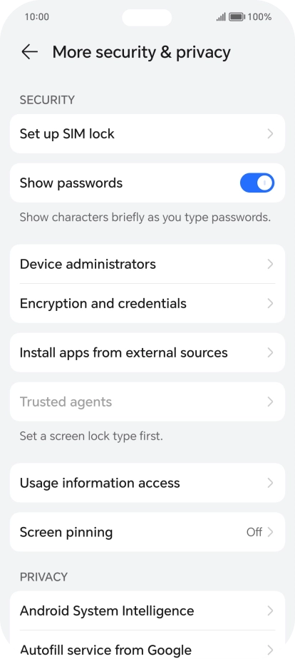 Press Set up SIM lock. Press Set up SIM lock.