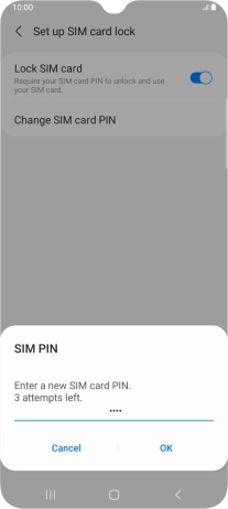 Key in a new four-digit PIN and press OK.