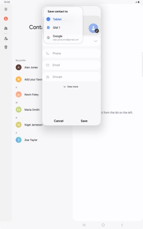 Press the required Google account. Press the required Google account.