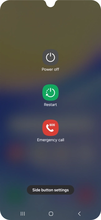 Press Power off. Press Power off.