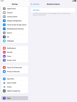 Press Add New... and follow the instructions on the screen to block a contact.