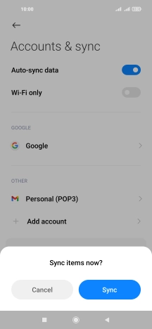 If you turn on the function, press Sync.