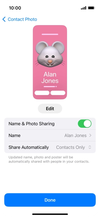 Press the indicator next to 