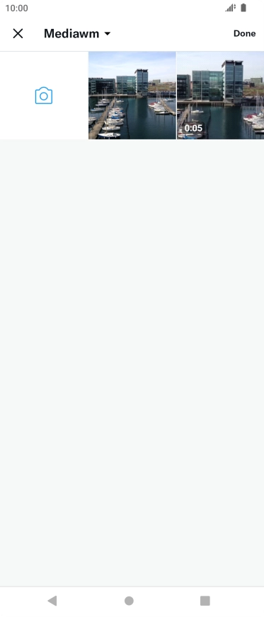 Press the required picture or video clip.