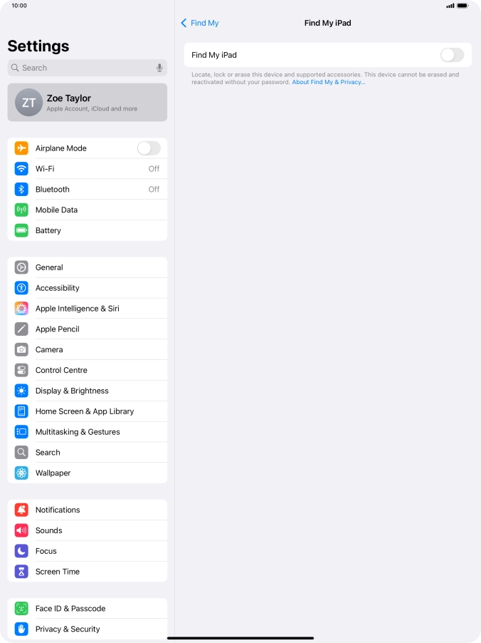 Press the indicator next to 