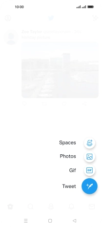 Press the new tweet icon.