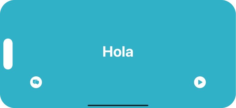 Press the split view icon to go back to display of both languages.