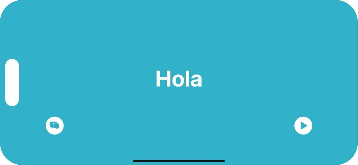 Press the split view icon to go back to display of both languages.