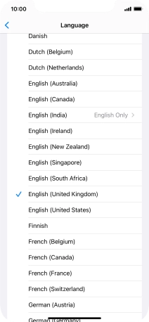 Press the required language.