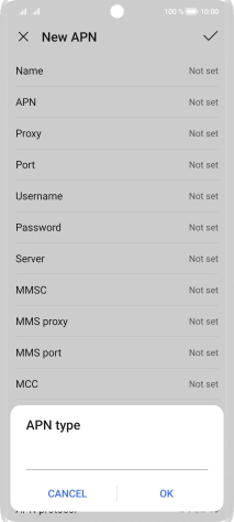 Key in default and press OK.