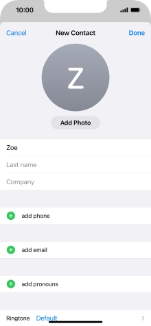 Press Last name and key in the last name.