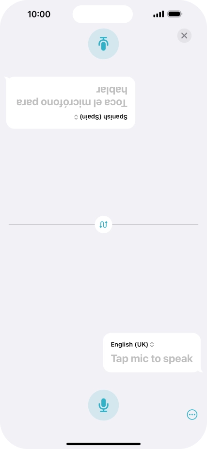 Press the end icon to end two-way view.