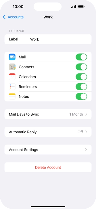 Press Delete Account.