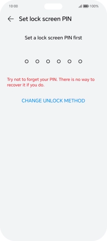Press CHANGE UNLOCK METHOD. Press CHANGE UNLOCK METHOD.