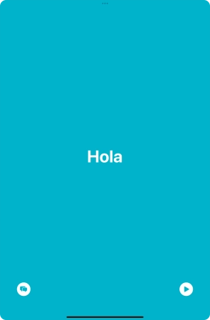 Press the split view icon to go back to display of both languages.