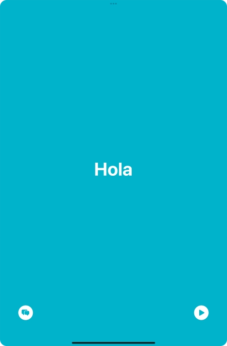 Press the split view icon to go back to display of both languages.