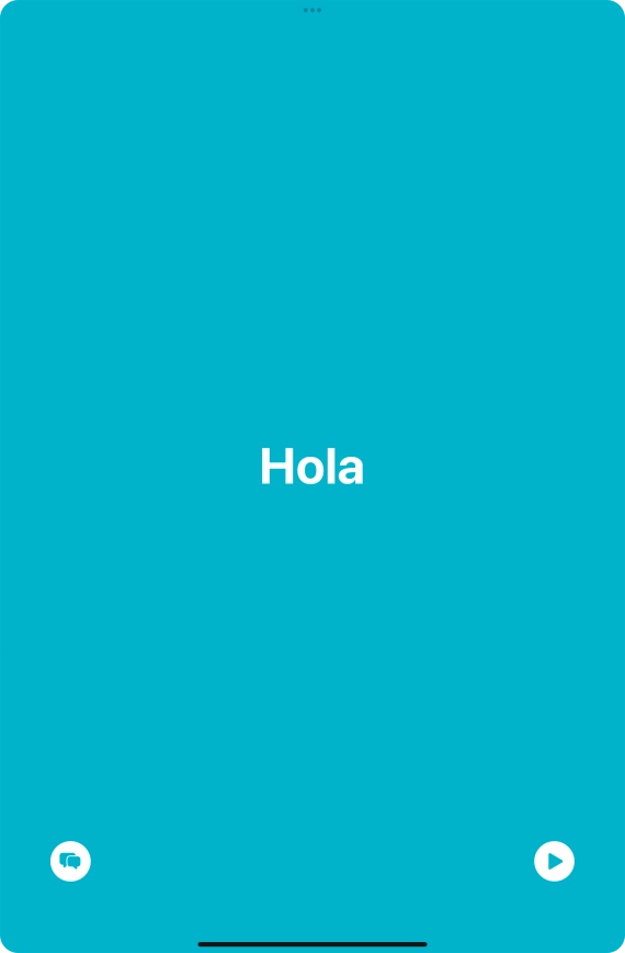 Press the split view icon to go back to display of both languages.