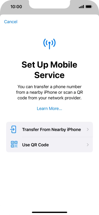 Press Use QR Code. Press Use QR Code.
