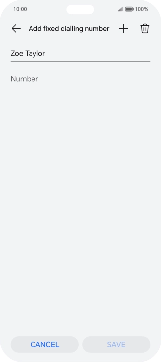 Press Number and key in the required phone number.