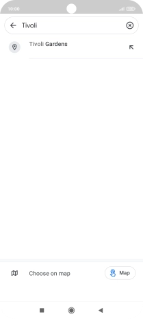 Press the required destination.