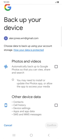 Press the required fields.