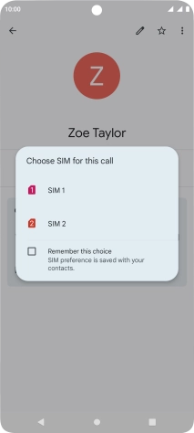Press the required SIM.