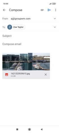 Press Subject and write the subject of your email message. Press Subject and write the subject of your email message.