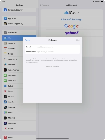 Press Email and key in your email address. Press Email and key in your email address.