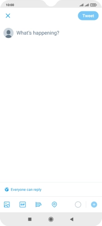 Press the text input field.