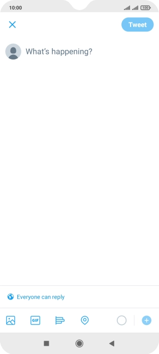 Press the text input field.