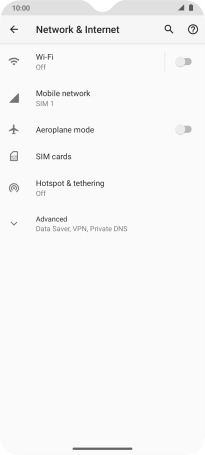 Press Mobile network. Press Mobile network.