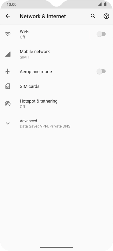 Press Mobile network. Press Mobile network.