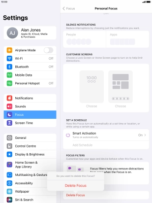 Press Delete Focus. Press Delete Focus.