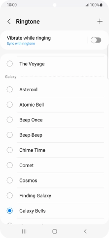 Press the add ring tone icon.