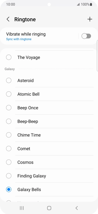Press the add ring tone icon.