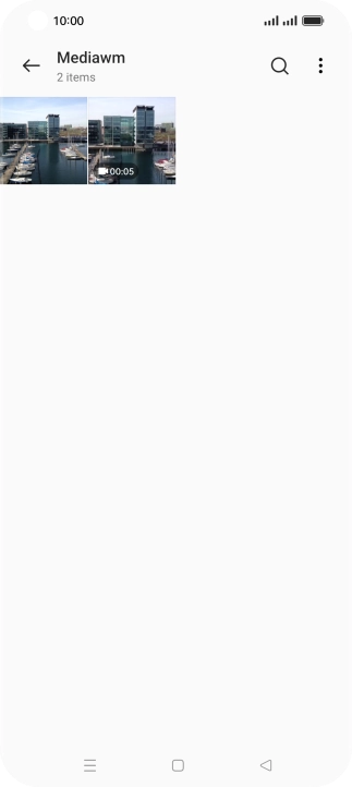 Press the required picture or video clip.