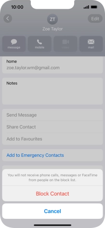 Press Block Contact.