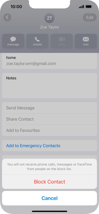 Press Block Contact.