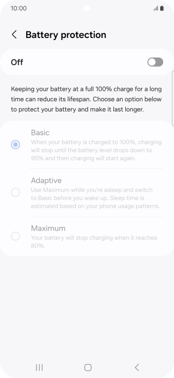 Press the indicator next to 