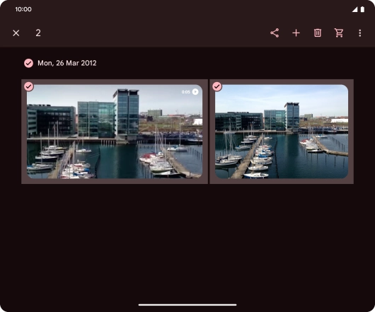 Press the share icon.