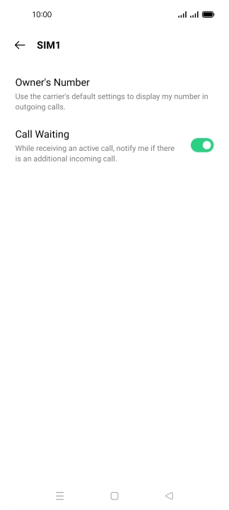 Press the indicator next to 